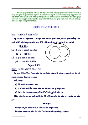54 Bài toán vui Lớp 4